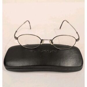 Accuflex Flexon 154 Havana Pewter Eyeglasses Frames 46-20-145 & Glasses Case